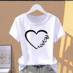 Asian Size- Naistele T Dragonfly Sweet Love Trend Stiil Naister&otilde;ivad Vabaajaprint Suvine Top Graafiline Tee l&uuml;hikeste varrukatega T-s&auml;rk S