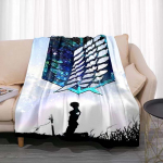 Attack on Titan NarutoThrow tekk Pl&uuml;&uuml;s Wings of Freedom Cover Pehmed hubased tekid diivanile tool Voodi Ruuduline reisitekk 75x90cm