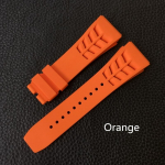 Punane must roheline hall oranž kollane valge pehme silikoonkummist kellarihm Richardi kella jaoks Mille RM011 RM050 rihmaga k&auml;ev&otilde;ru With black clasp oranž