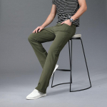 Teksad Meeste Meeste Micro-FIare Denim p&uuml;ksid Klassikaline disain vabaaja FIared p&uuml;ksid 30 armee roheline v&auml;rv