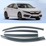 Window Visor Vent Shade Sun Rain Deflector Guard For Honda civic 10th gen 2016 2017 2018   Side Window Deflectors