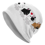 Frenchie Family Prantsuse buldogi koeraarmastaja Kapott Nokam&uuml;ts Kudumism&uuml;ts Unisex Naiste Hip Hop Soojad Talvised Skullies Nokam&uuml;tsid suusatamiseks One Size