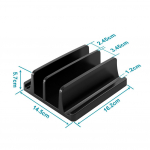 Vertikaalne s&uuml;learvuti alus, reguleeritav hoidik MacBook Air M1 Mac Book Pro jaoks Lenovo Huawei HP Dell iPad s&uuml;learvuti aluse tahvelarvuti hoidik must