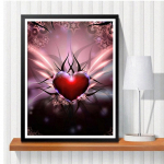 5D DIY teemantmaal Armastus tiibadega ristpistes komplekt mosaiik teemanttikand roos t&auml;is &uuml;mar/ruudukujuline puur kodu kaunistus Round 30x40cm