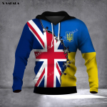 UKRAINA KAART LIPP Pool-Soome 3D-print Meeste kapuuts Pullover Meeste dressipluus Kapuutsiga Jersey Spordidressid V&auml;lisr&otilde;ivad Kevad-s&uuml;gismantel M