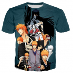 Mehed Naised 3D Bleach Prinditud T-s&auml;rk Unisex suvine vabaaja Harajuku stiilis T-s&auml;rgid Animeprinteriga mood T&auml;navar&otilde;ivad Suured topid XXL