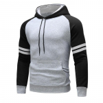 Spordipulloverid Fitness Meeste Hoodid S&uuml;gistalvised riided Triibulised varrukad Patchwork Meeste Pullover M