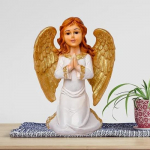 Newven Angeli esitluselement Idol Catholic Wall Dekoratiivsed kristlikud kujud kodukaunistuseks K&auml;sit&ouml;&ouml;kingitused maja soojendamiseks elutuppa (8 tolli)