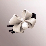 &Otilde;rn Velvet Bow Bun Juukseklamber Suur esmaklassiline juukseklamber French Pearl Back juukseklamber