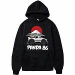 Anime Initial D Hoodie JDM Panda 86 Cartoon Print Jaapani t&auml;navar&otilde;ivad Unisex Sudaderas vabaaja pikkade varrukatega must dressipluus Wo Unisex 2XL