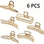 6 tk Metallist haaratsiklambri komplekt 6-osaline alusega fikseeritud juukseklambriga Hai haaratsiklambriga juuksetarvikud 6 pcs