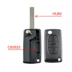 Must 3 nupuga sisendi asendusv&otilde;tme kaugjuhtimispuldi korpus CITROEN Peugeot C2 C3 C4 C5 C6 C8 SG jaoks HU83 CE0523