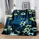 Jalgpalliv&auml;ljak Jalgpall V&auml;ravateekk Pehme flanelltekid Voodidiivani kate Voodikate Kodukaunistus J&otilde;ulud s&uuml;nnip&auml;evakingitused 150x200cm