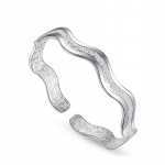 925 Sterling H&otilde;be Naiste L&auml;ikiv Laineline Keeris K&auml;ev&otilde;ru Naised Mehed T&uuml;drukud Avatud Manseti K&auml;ev&otilde;ru Reguleeritav Kingitus