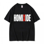 R&auml;ppar HOMIXIDE Graafilise tr&uuml;kiga T-s&auml;rk Unisex Fashion Hip Hop Style T-s&auml;rk Meeste vabaaja puuvillased &uuml;lisuured l&uuml;hikeste varrukatega T-s&auml;rgid L