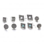 5 paari Bohemia &otilde;&otilde;nestatud geomeetrilised kivist k&otilde;rvar&otilde;ngad naiste ehted k&otilde;rvaklapid