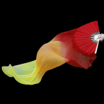 1 tk pikk k&otilde;hutantsu lehvik 150 cm pikkuse imitatsiooniga siidist tantsurekvisiidid gradientv&auml;rviga tantsija harjutus 1.5m