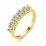 Bague Ringen S925 Sterling H&otilde;be komplekt Moissanite Row Diamond Naiste kerge luksuslik k&otilde;ik-&uuml;hes kandmiss&otilde;rmus 5 kuld