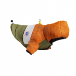 Talvine soojendusega koerajakk Lemmikkoerte kost&uuml;&uuml;m Kutsikas Kerge kahe jalaga kapuutsiga mantel riided kaisukarule Big Combinaison suusale S oranž