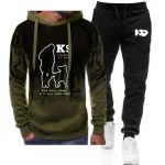 TRAINER K9 Team K9 Unit Malinois Meeste Kevad-S&uuml;gis Uus Gradient V&auml;rvi Komplekt Casual Pullover Hoodie + P&uuml;ksid Mugav 2-osaline &uuml;likond S
