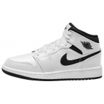 Air Jordan 1 Mid GS Valge Must Laste Tossud DQ8423-132 38.5