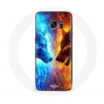 &Uuml;mbris Samsung Galaxy S7 Edge Ice and Fire Wolfi jaoks