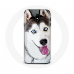 &Uuml;mbris Samsung galaxy J5 2017 White Siberian Husky Blue Eyes jaoks