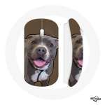 Juhtmeta hiir Pitbull Dog Valge hall