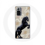 Coque pour Xiaomi Redmi Note 10 Pro Frison Noir Race de cheval