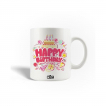 Mug en C&eacute;ramique Citation Happy Birthday G&acirc;teau d'anniversaire
