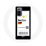 Coque pour Xiaomi Redmi Note 10 Pro Billet d'avion Berlin