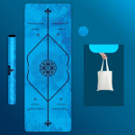 Looduslikust kummist tr&uuml;kitud sametpinnaga joogamatt &otilde;huke libisemisvastane kaasaskantav higi neelav kokkupandav p&otilde;randar&auml;tik Fitnessi pestav p&otilde;randamatt 183cmX68cmX1.5mm