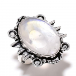 Natural Mystic Topaz Gemstone Handmade 925 Sterling Silver Ring Size 8.5 u9a11