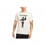 Nike Dri-FIT Karakteri ja Kirjade Prindiga Kiiresti Kuivav Hingav L&uuml;hikeste Varrukatega Treening T-s&auml;rk Meeste Topid Valge DM6274-030 L