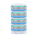 4 tk raseerimistera meestele n&auml;ohooldus, 5 kihiline raseerimiskassett roostevabast terasest Gillettee 4pcs