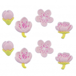 8 tk 3D lilledega k&uuml;lmkapimagnet, v&auml;rskendav pastoralismi stiil tahke vaiguga korduvkasutatav lilleline k&uuml;lmkapimagnet kodukaunistuse tarvikud valge