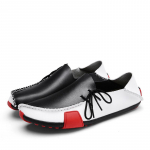 Meeste mokassiinid Loafer Driving Gommino Comfort Flats vabaaja n&ouml;&ouml;riga suures suuruses nahkjalatsid suurematele meestele EU: 38 valge