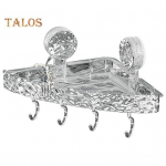 Vannitoa konksudega hoiurest L&auml;bipaistev seinale kinnitatav stantsivaba isekleepuv Suurep&auml;rane koormustaluv libisemisvastane kosmeetiline hambapasta valamu Oaganizer Triangle puhas