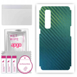 apgo Protective Skin Sticker for the back compatible with Oppo Find X2 Pro, Wrap Film, Foil, Vinyl - Pattern Carbon Chameleon CAKA1