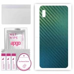 apgo Protective Skin Sticker for the back compatible with Samsung Galaxy A10e, Wrap Film, Foil, Vinyl - Pattern Carbon Chameleon CAKA1