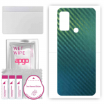 apgo Protective Skin Sticker for the back compatible with Wiko Power U30, Wrap Film, Foil, Vinyl - Pattern Carbon Chameleon CAKA1