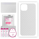 apgo Protective Skin Sticker for the back compatible with Apple iPhone 13, Wrap Film, Foil, Vinyl - Pattern Transparent Carbon