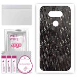 apgo Protective Skin Sticker for the back compatible with LG G5 SE, Wrap Film, Foil, Vinyl - Pattern Carbon Black Pixel