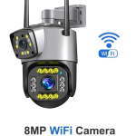 2024. aasta uus EL-i kahe objektiiviga 4G IP-kaamera WiFi 8MP 4K seirekaamera juhtmevaba v&auml;litingimustes nutikas kodu &ouml;ise n&auml;gemisega digitaalse suumiga CCTV kaamera WIFI