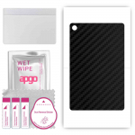 apgo Protective Skin Sticker for the back compatible with Alcatel Joy Tab 2, Wrap Film, Foil, Vinyl - Pattern Carbon Black