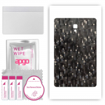apgo Protective Skin Sticker for the back compatible with Samsung Galaxy Tab A 10.5, Wrap Film, Foil, Vinyl - Pattern Carbon Black Pixel