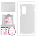 apgo Protective Skin Sticker for the back+sides compatible with Motorola Edge 20 Pro, Full Wrap Film, Foil, Vinyl - Pattern Transparent Carbon