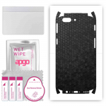apgo Protective Skin Sticker for the back+sides compatible with OnePlus 5, Full Wrap Film, Foil, Vinyl - Pattern Black Honeycomb