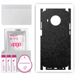 apgo Protective Skin Sticker for the back+sides compatible with Nokia X100, Full Wrap Film, Foil, Vinyl - Pattern Black Honeycomb