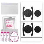 apgo Protective Skin Sticker for the back+sides compatible with Apple AirTag, Full Wrap Film, Foil, Vinyl - Pattern Black Honeycomb